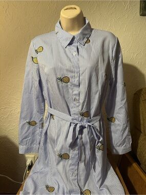 Rebellion Blue & White Striped Shirt